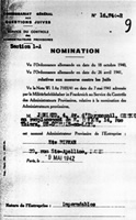 Nomination d'un deuxime administrateur provisoire pour l'atelier de confection de la rue Sainte-Apolline, en mai 1942.