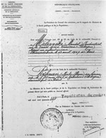 Le dcret de naturalisation de Mendel et Mirla Milewski, en dcembre 1947.