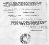 Dclaration en vue de rclamer la nationalit franaise pour Jacques Milewski, en vertu du droit du sol, en fvrier 1941 (page 2).