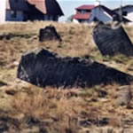 Les restes du cimetire de Karczew en 2001.