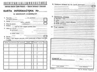 Modle des fiches d'information sur les survivants collectes par les centres communautaires.