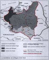 La reconstruction d'une Pologne indépendante, 1918-1922. Les frontières resteront telles quelles jusqu'en 1939.