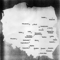 Villes dans lesquelles la population juive dpasse 10 000 personnes en 1939.